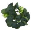 MAGICLULU Greenery Candle Wreath Ring Floral Decor Artificial Greenery Branches Simulated Garland Home Decor view 1
