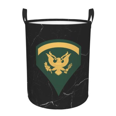 US Army E-5 Specialist Portable Laundry Basket Waterproof Storage Basket