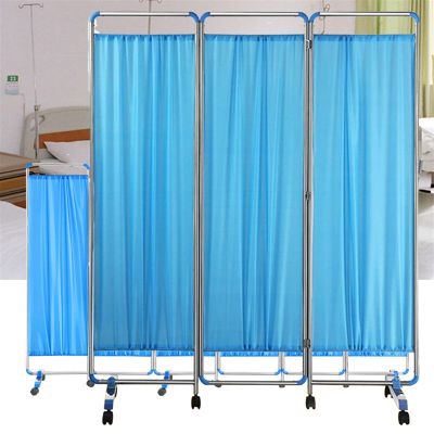 BXKCFYBSQ 3-Panel Mobile Medical Privacy Screen, Ward/Beauty Salon/Health Room Vertical Door Partition 6 Feet High, Suitable for Hospital/Office/Beauty Salon