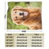 Xsovgoi Golden Retriever Dog Custom Blanket Soft Blankets Cozy Soft Blanket for Couch Bed Living Room Decoration 40"X30" view 3