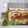 Xsovgoi Golden Retriever Dog Custom Blanket Soft Blankets Cozy Soft Blanket for Couch Bed Living Room Decoration 40"X30" view 4
