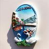 3D Lake Como Alps Italy Fridge Magnet Travel Souvenir Refrigerator Magnetic Sticker Hand Painted Craft view 4