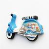 3D Motorcycle Crete Greece Fridge Magnet Travel Souvenir Refrigerator Magnetic Sticker Hand Painted Craft Collection view 4