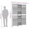 vidaXL Room Divider 3 Panels, Folding Privacy Screen, Room Partition for Office Bedroom Garden Patio Balcony, Room Divider Screen, Gray Poly Rattan view 3