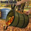 DNAMYJME 2Pcs Collapsible Trash Can with 2 Handles 38L/10Gallon Non-Woven Fabric Pop-Up Camping Trash Bag Foldable Garden Leaf Sacks Reusable Portable Waste Garbage Rubbish Bin for Leaf Toy Clothes view 3