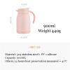 900ml Stainless Steel Thermal Coffee Jug Insulated Vacuum Thermal Carafe with Press Button Top,24 Hours Heat Retention Cold Storage (Color : Gray) view 2