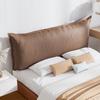 ZZYK Headboard Wall Mounted Headboard Cushion,Large Backrest Headboard Pillow Faux Leather Bed Support Upholstered Wipeable Headboard Daybed Tatami Cushion,Brown,Paste 71"/Cal King view 1