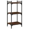 CUMYZO Bookcase 3-Tier Brown Oak 15.7"x11.8"x33.9" Engineered Wood Furniture,Shelving,Bookcases & Standing Shelves view 1