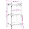 CUMYZO Bookcase 3-Tier Brown Oak 15.7"x11.8"x33.9" Engineered Wood Furniture,Shelving,Bookcases & Standing Shelves view 3