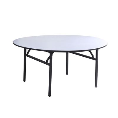 GUERNSEY Dinning Table Hotel Round Table Restaurant Foldable Space-Saving Dining Table PVC Countertop Large Kitchen Dining Table Kitchen & Dining Room Tables