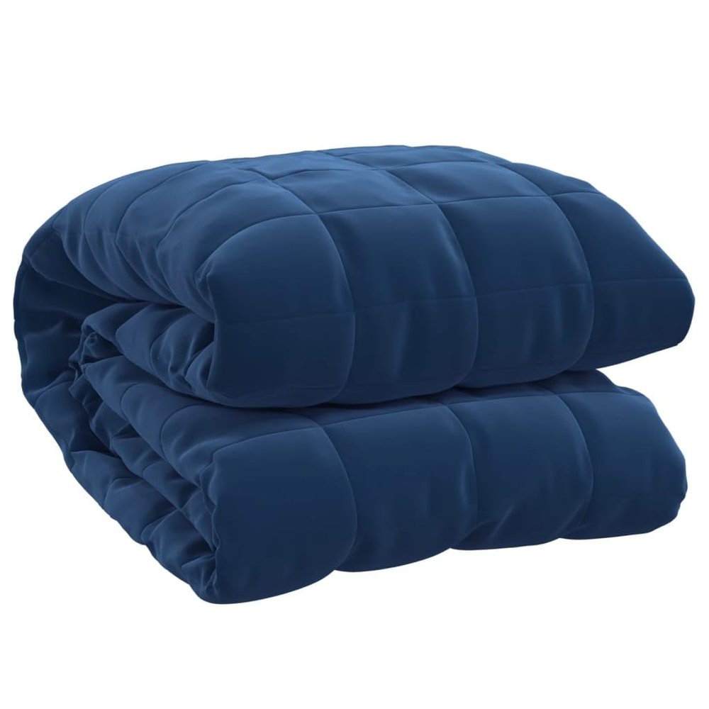 CUMYZO Weighted Blanket Blue 86.6"x92.5" 33.1 lb Fabric Home & Garden,Linens & Bedding,Bedding,Blankets
