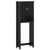 CUMYZO Over-The-Toilet Storage Berg Black 23.6"x10.6"x64.8" Solid Wood Furniture,Furniture Sets,Bathroom Furniture Sets view 1