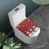 Wiryuouvt Cute Snowman Toilet Seat Covers for Bathroom Snowflake Toilet Cover Seat Elongated Toilet Lid Covers Adjusts to Shape of The Toilet Lid Decoration Dust-Proof view 2