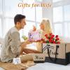 TRSODD Birthday Retirement Gifts for Women Personalized Gifts for Friend Sister Bridesmaid Teacher Jute Tote Bag and Makeup Bag view 3