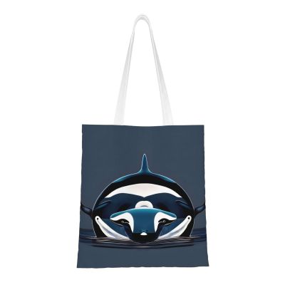 SSIMOO Orca Killer Whale Fashion Canvas Tote Bag-Personalized Handbag,Multifunctional Bag,Elegant And Minimalist