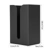 Tissue Box Cover, Rectangular Black Wall Mounted Facial Paper Holder Dispenser,Black Tissue Box Holder Stand Wall Mount Napkin Organizer for Kitchen Bathroom Toilet view 4