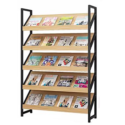 Home Bookshelf Office/ Reception Room Literature Magazine Rack Holder Floor-standing, Heavy Duty Tall Brochures Holders, Exhibition Hall, Schools, Stations ( Color : 5 tier , Size : L100cm/39.4in )