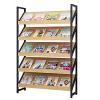 Home Bookshelf Office/ Reception Room Literature Magazine Rack Holder Floor-standing, Heavy Duty Tall Brochures Holders, Exhibition Hall, Schools, Stations ( Color : 5 tier , Size : L100cm/39.4in ) view 1