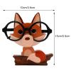 BEIJIALY Wooden Animal Glasses Holder, Cute Cartoon Glasses Storage Rack, Wood Eyeglass Holder Stand, Creative Cute Eyeglass Holder Sunglasses Display Stand Home Office Desk Decor(Fox) view 3