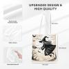 SSIMOO Halloween Witch Flying Fashion Canvas Tote Bag-Personalized Handbag,Multifunctional Bag,Elegant And Minimalist view 4