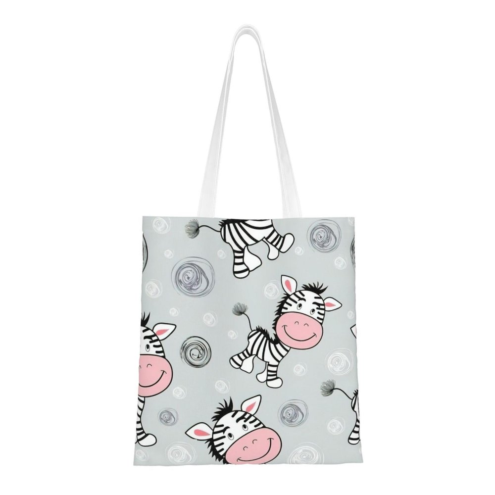 SSIMOO Cute Zebra Fashion Canvas Tote Bag-Personalized Handbag,Multifunctional Bag,Elegant And Minimalist