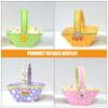 Amosfun 24pcs Handheld Paper Easter Baskets Candy Holders for Boy Girl Celebrations Cute Cartoon Design for Eggs Treats and Party Favors view 4