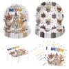 Lousuip 80PCS Cat Party Supplies Cat Kitten Paper Plates and Napkins Party Tableware for Kids Meow Birthday Babyshower Decorations, Serves 40 view 1