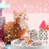 Lousuip 80PCS Cat Party Supplies Cat Kitten Paper Plates and Napkins Party Tableware for Kids Meow Birthday Babyshower Decorations, Serves 40 view 4