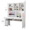 Computer Desk with Bookcase for Small Space, Wooden Writing Table/Workstation, Study Table for Teens, Study Desk, Computer Desk with Hutch (39 Inch) view 2