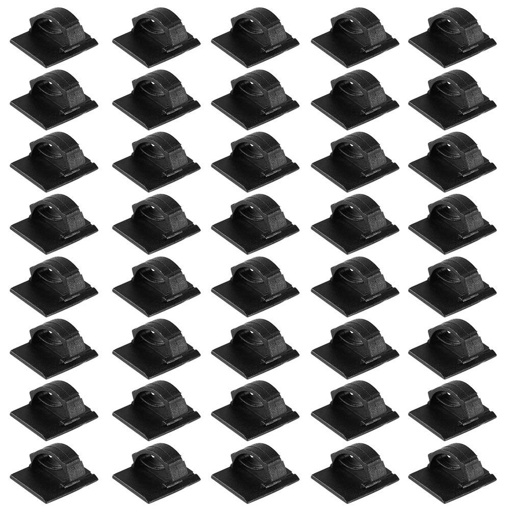 Cable Clips Large Self Adhesive 40 Pack for Cord Routing