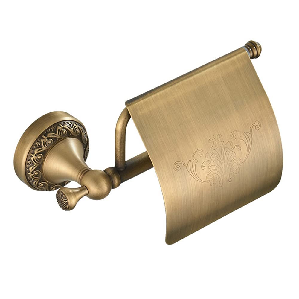 KitchenCupboards Wardrobe Hinges, RetroToilet Roll Holder,Wall-Mounted Perforated Installation,Paper Holder,Tissue Box for Bathroom,Accessories,Copper,Gold
