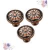 Ciieeo 3pcs Mushroom Shape Cabinet Pull Knobs Antique Red Drawer Handles Stylish Furniture Hardware for Easy to Install Cabinet Knobs view 3