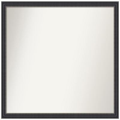 Amanti Art Black Bathroom Mirror for Over Sink, 25x28 Custom Made Stylish Black Rectangle Vanity Mirror, Large Traditional Wood Frame, Hangs Horizonally and Vertically, Wall Decor