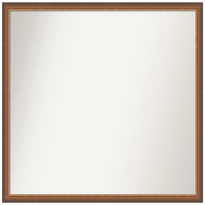 Amanti Art Bronze Bathroom Mirror for Over Sink, 32x36 Custom Made Two Tone Bronze Copper Rectangle Vanity Mirror, Large Modern Wood Frame, Hangs Horizonally and Vertically, Wall Decor