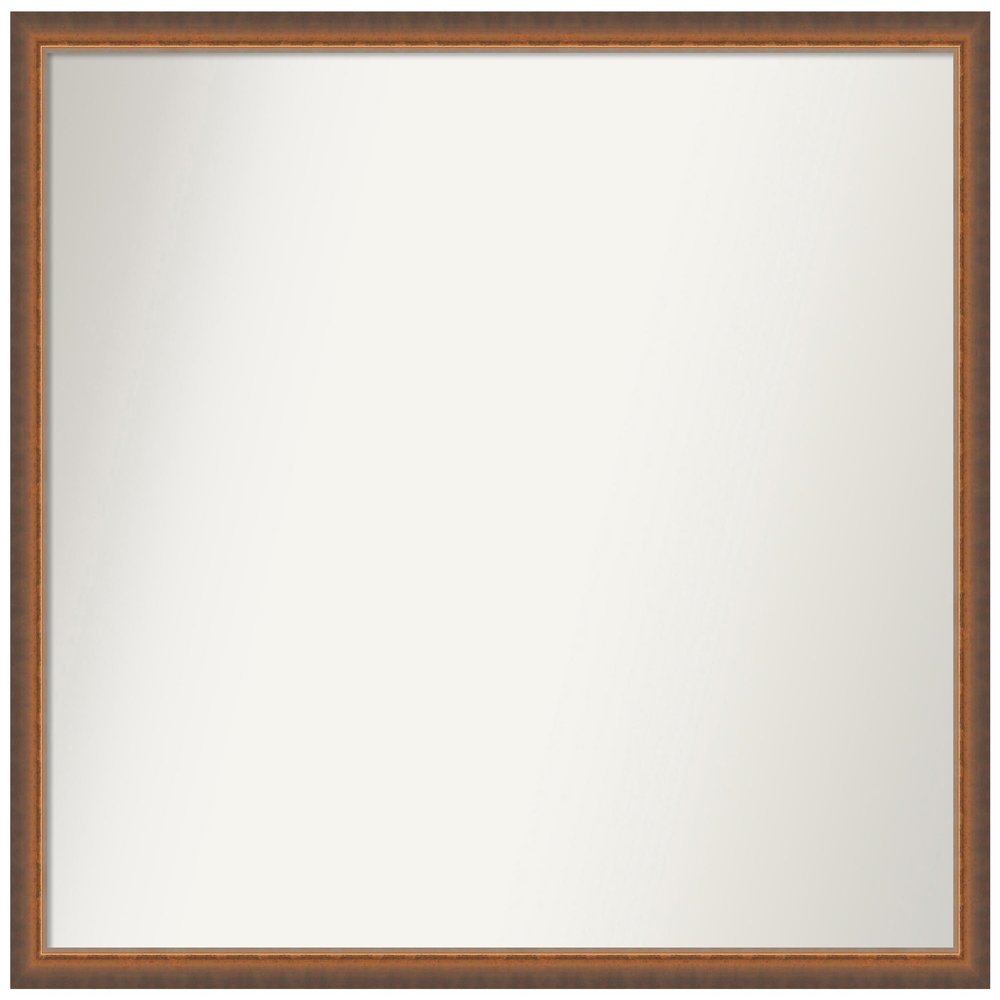 Amanti Art Bronze Bathroom Mirror for Over Sink, 32x36 Custom Made Two Tone Bronze Copper Rectangle Vanity Mirror, Large Modern Wood Frame, Hangs Horizonally and Vertically, Wall Decor
