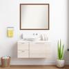Amanti Art Bronze Bathroom Mirror for Over Sink, 32x36 Custom Made Two Tone Bronze Copper Rectangle Vanity Mirror, Large Modern Wood Frame, Hangs Horizonally and Vertically, Wall Decor view 4