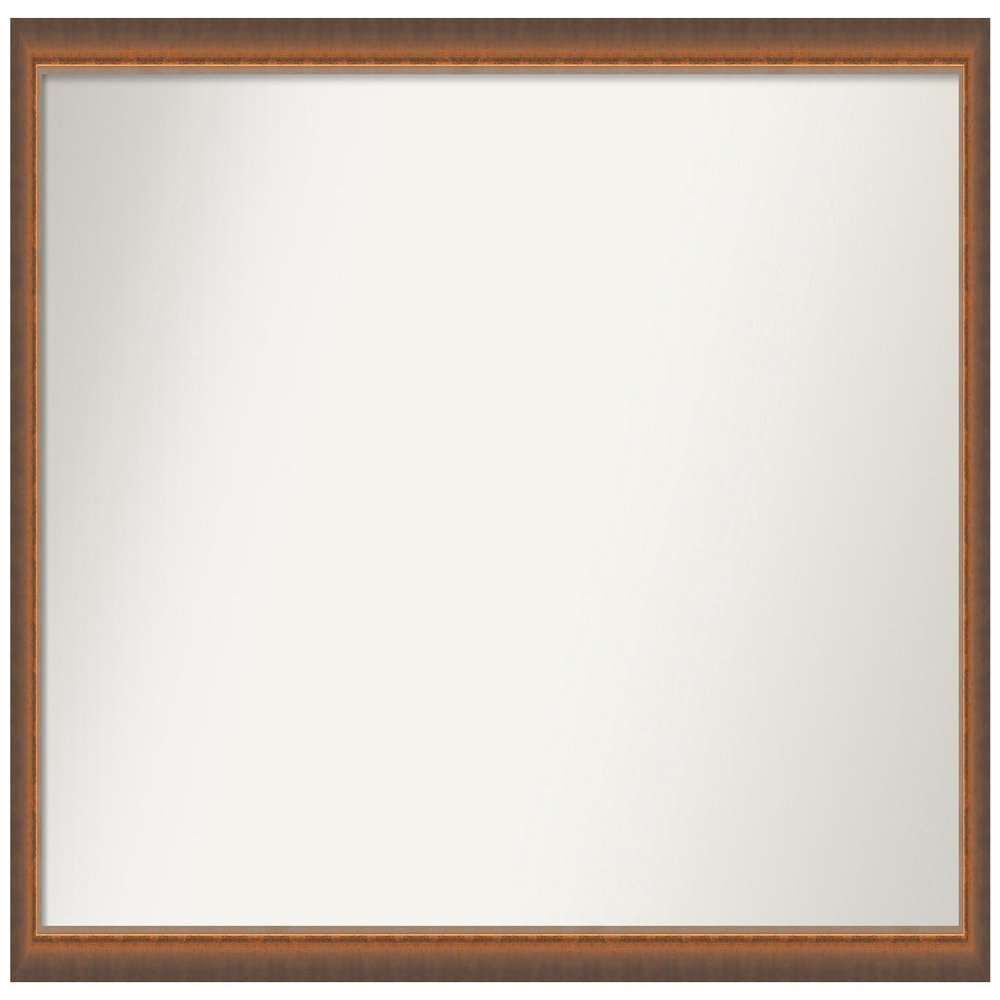 Amanti Art Bronze Bathroom Mirror for Over Sink, 23x42 Custom Made Two Tone Bronze Copper Rectangle Vanity Mirror, Large Modern Wood Frame, Hangs Horizonally and Vertically, Wall Decor