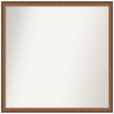Amanti Art Bronze Bathroom Mirror for Over Sink, 30x34 Custom Made Two Tone Bronze Copper Rectangle Vanity Mirror, Large Modern Wood Frame, Hangs Horizonally and Vertically, Wall Decor