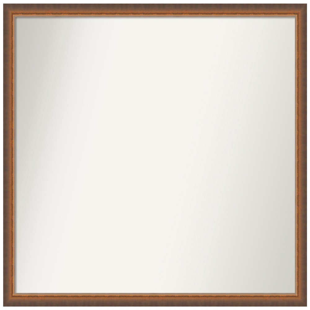 Amanti Art Bronze Bathroom Mirror for Over Sink, 30x34 Custom Made Two Tone Bronze Copper Rectangle Vanity Mirror, Large Modern Wood Frame, Hangs Horizonally and Vertically, Wall Decor