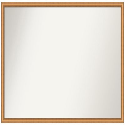 Amanti Art Bronze Bathroom Mirror for Over Sink, 29x48 Custom Made Salon Scoop Copper Rectangle Vanity Mirror, Oversize Casual Wood Frame, Hangs Horizonally and Vertically, Wall Decor