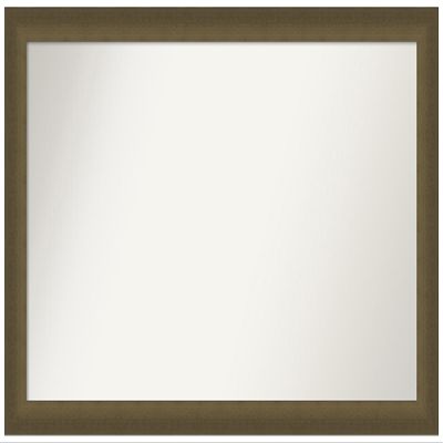Amanti Art Bronze Bathroom Mirror for Over Sink, 25x40 Custom Made Blaine Light Bronze Narrow Rectangle Vanity Mirror, Large Modern Wood Frame, Hangs Horizonally and Vertically, Wall Decor