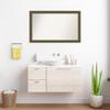 Amanti Art Bronze Bathroom Mirror for Over Sink, 25x40 Custom Made Blaine Light Bronze Narrow Rectangle Vanity Mirror, Large Modern Wood Frame, Hangs Horizonally and Vertically, Wall Decor view 4
