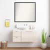 Amanti Art Black Bathroom Mirror for Over Sink, 34x36 Custom Made Stylish Black Rectangle Vanity Mirror, X-Large Traditional Wood Frame, Hangs Horizonally and Vertically, Wall Decor view 4
