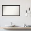 Amanti Art Black Bathroom Mirror for Over Sink, 23x38 Custom Made Salon Scoop Red Black Rectangle Vanity Mirror, Large Casual Wood Frame, Hangs Horizonally and Vertically, Wall Decor view 4