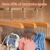 Bra Hangers 3 Pack - with 16 Non-Slip 360Rotating Metal Hooks for Tie, Hat, Bra, Wooden Multi Hook Hanger - Saves Space view 3