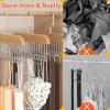 Bra Hangers 3 Pack - with 16 Non-Slip 360Rotating Metal Hooks for Tie, Hat, Bra, Wooden Multi Hook Hanger - Saves Space view 4