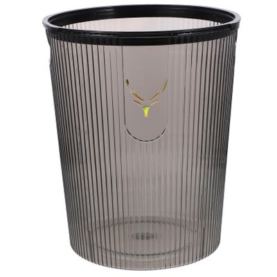 ABOOFAN Waste Basket for Kitchen Garbage Can Trash Can Bedroom Bathroom Trash Can Rubbish Bin Large Trash Bin Trash Can for Desk The Pet Fall to The Ground Container Office, 27X22X18CM, Black