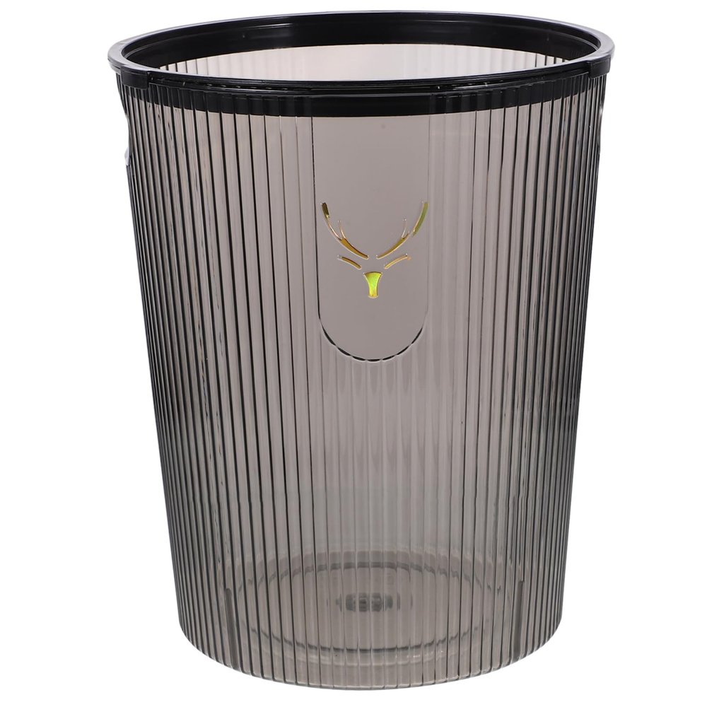 ABOOFAN Waste Basket for Kitchen Garbage Can Trash Can Bedroom Bathroom Trash Can Rubbish Bin Large Trash Bin Trash Can for Desk The Pet Fall to The Ground Container Office, 27X22X18CM, Black