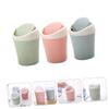 Zerodeko 3pcs Small Desktop Trash Can Storage Bin Material Covered Light Practical view 2