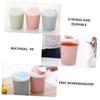 Zerodeko 3pcs Small Desktop Trash Can Storage Bin Material Covered Light Practical view 3